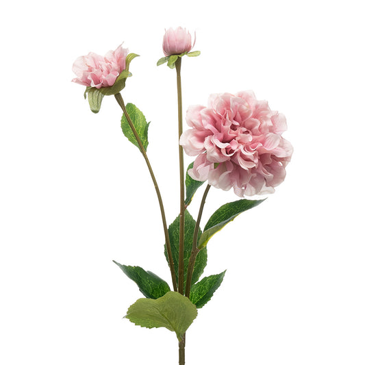 Zinnia stem 3 Heads Pink 67CM