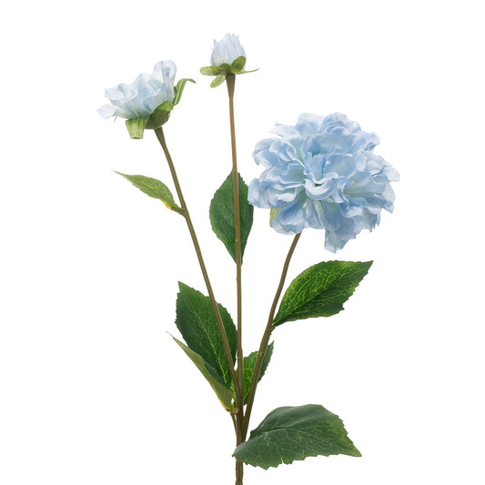 Zinnia stem 3 Heads Blue 67CM