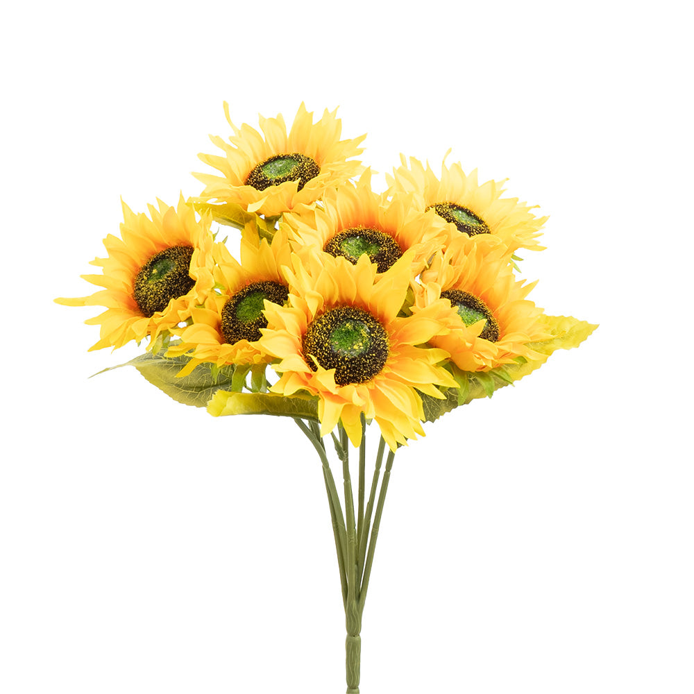 Sunflower Bunch 7 Heads Yellow 51CM