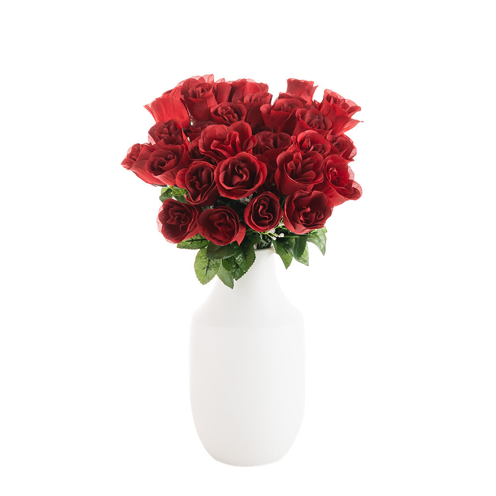 Rose Bouquet 6 Heads Red 36cm