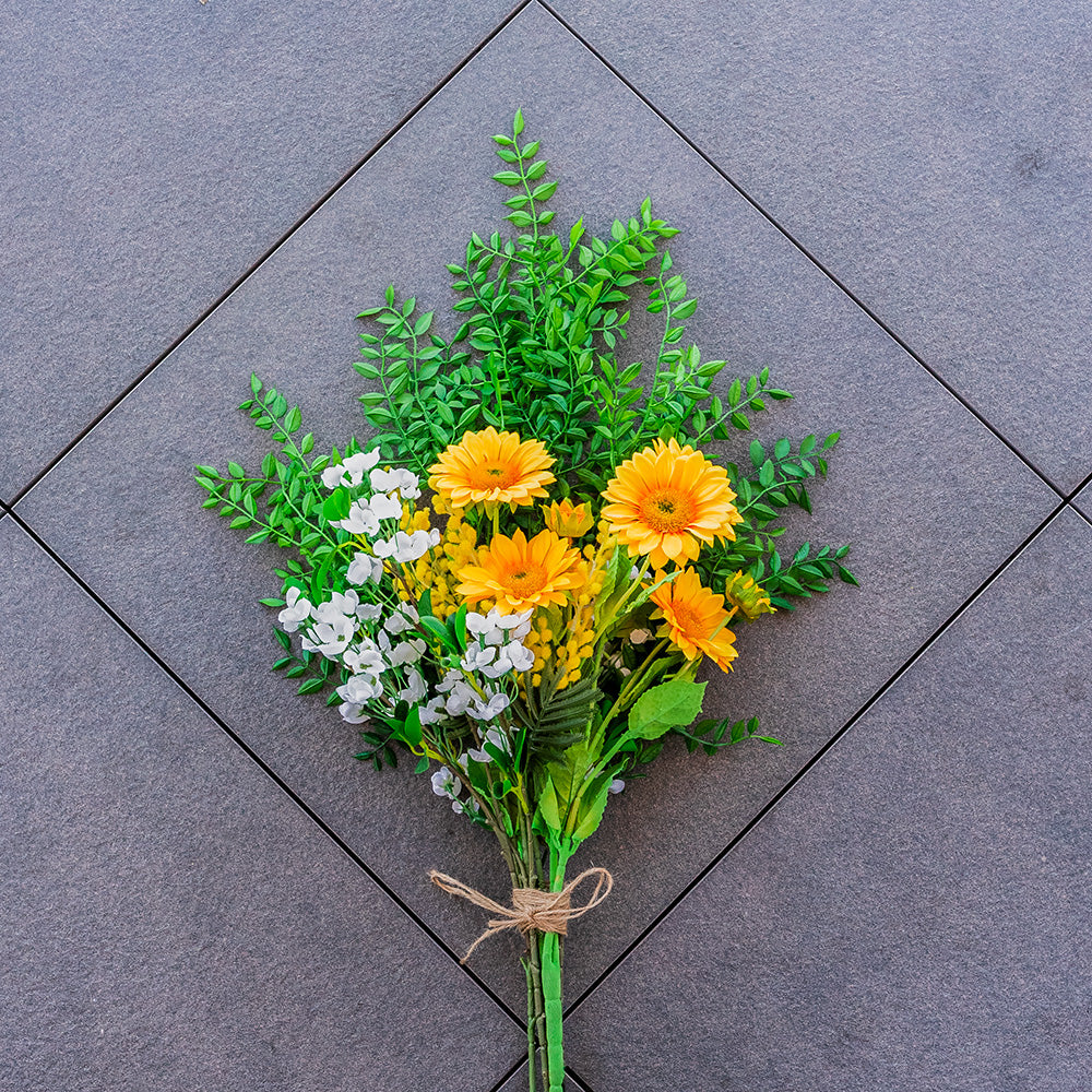 Sunflower 9 Heads Yellow 56cm