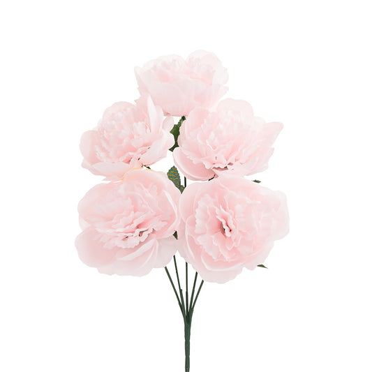 Peony Bunch Light Pink 37cm