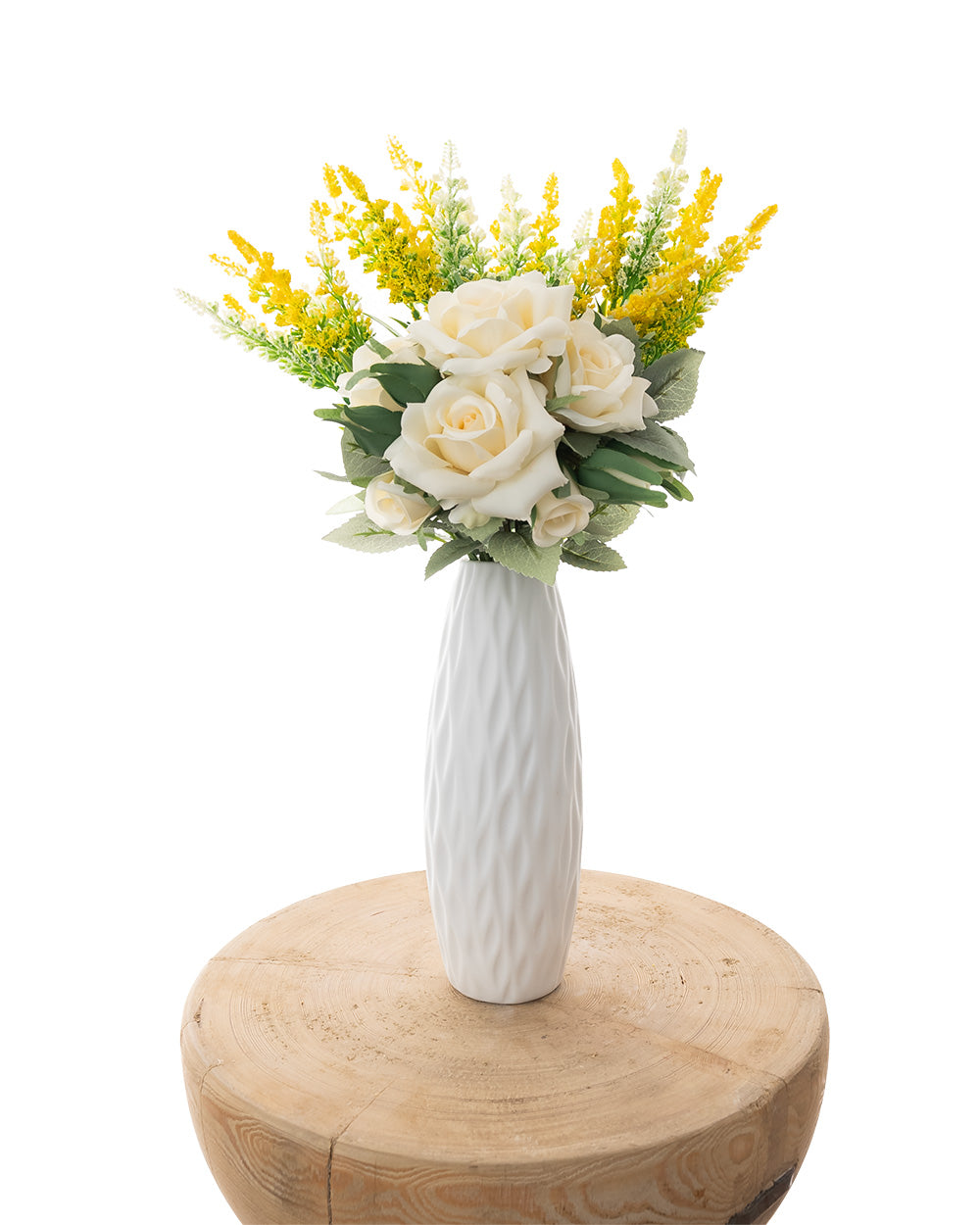 Rose Bouquet 7 Heads Cream 33cm